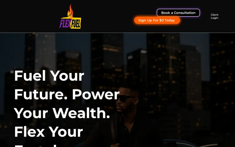 Flex Fuel website before the redesign