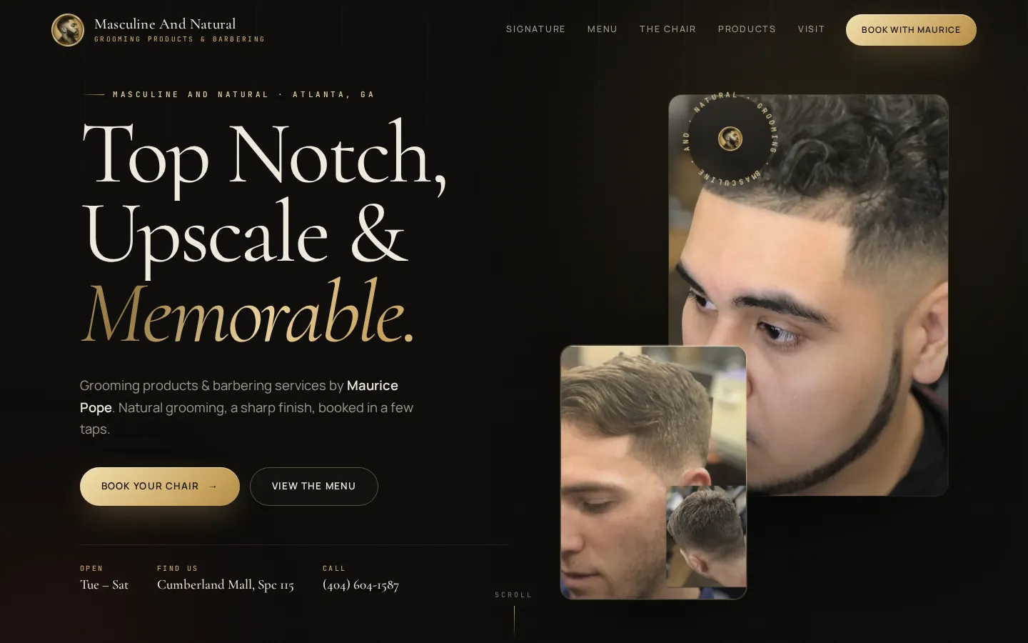 Masculine And Natural: After - luxury concept